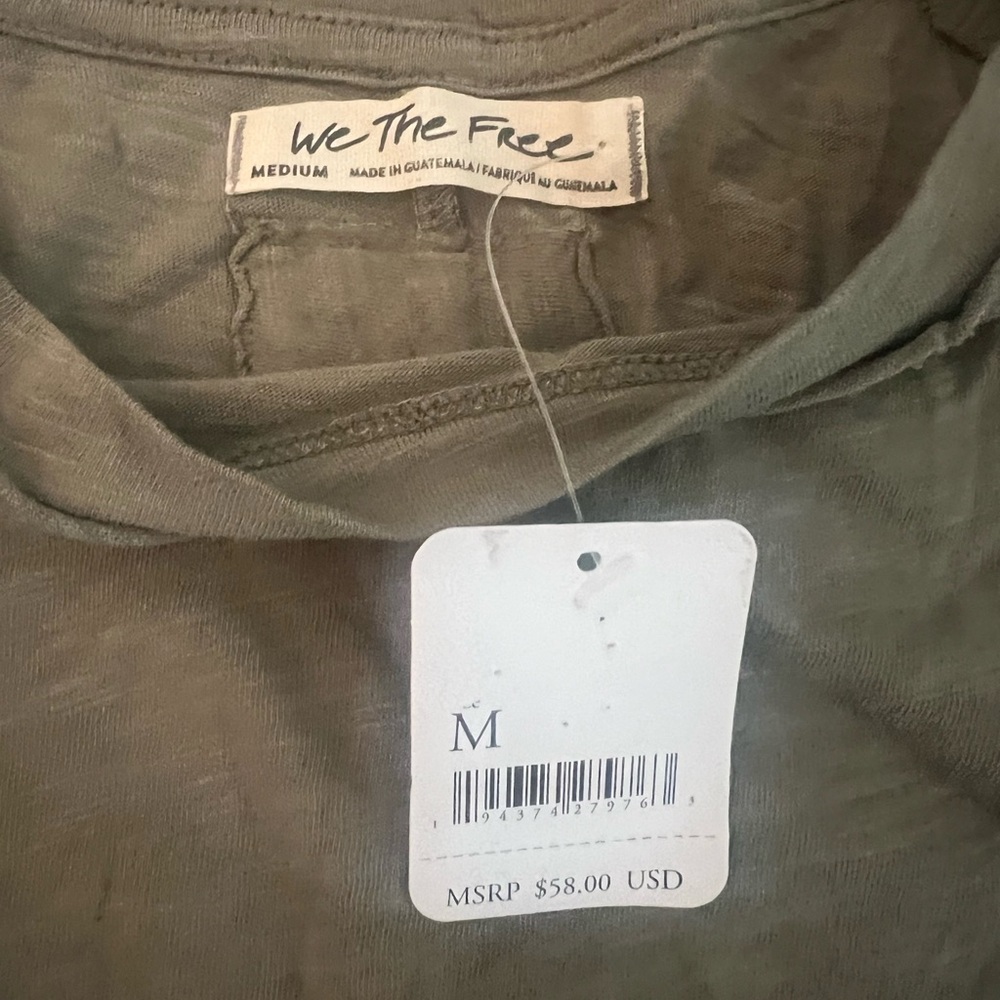 New nwt free people long sleeve tshirt m